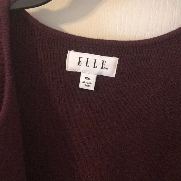 Elle Size XXL Burgundy Sweater NWT - Picture 2 of 3